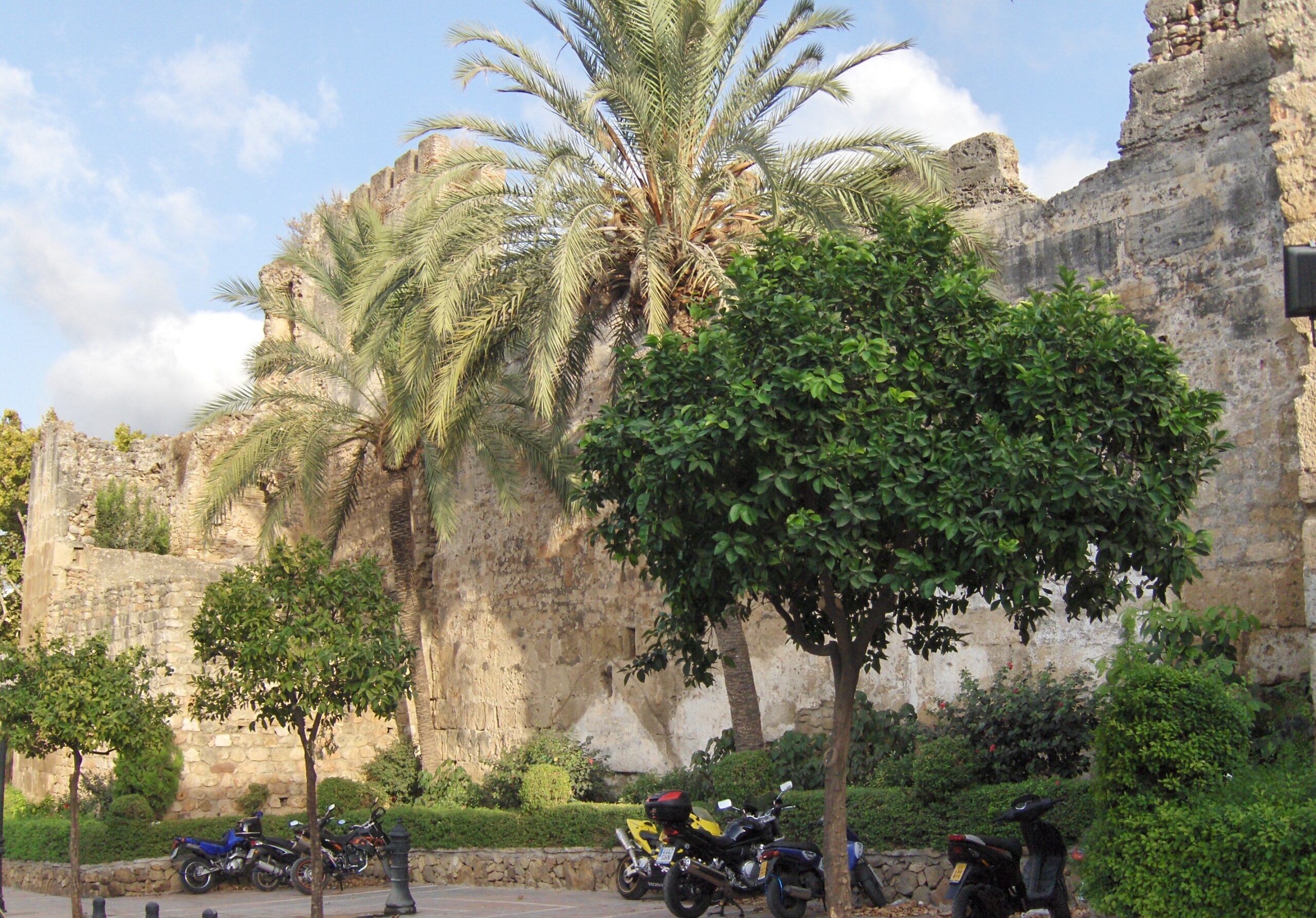 Ancient Moorish castle walls in Marbella Old Town